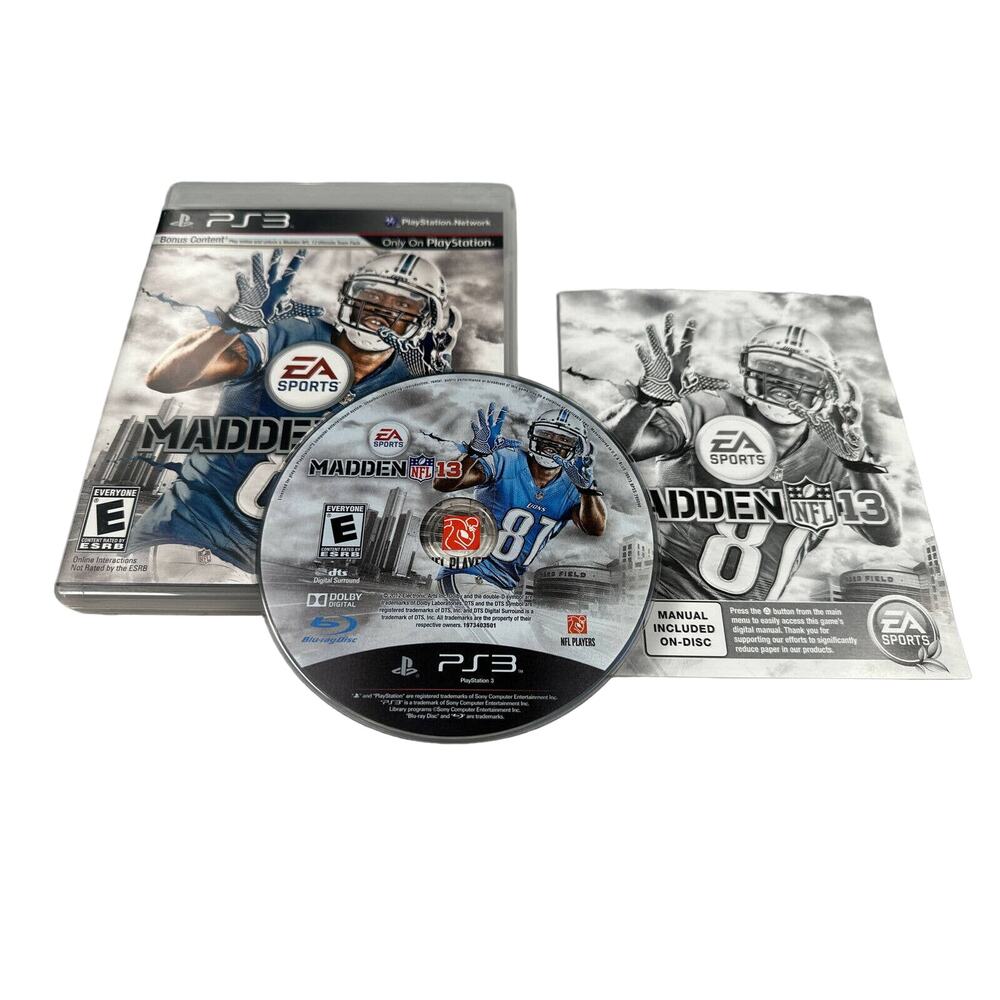 Madden NFL 13 (Sony PlayStation 3, 2012) Complete, Tested